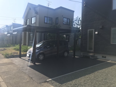 3　北海道　苫小牧市　札幌　カーポート　エクステリア　外壁　屋根　とそう　塗装工事　ペンキ屋　西村塗装　nishimura